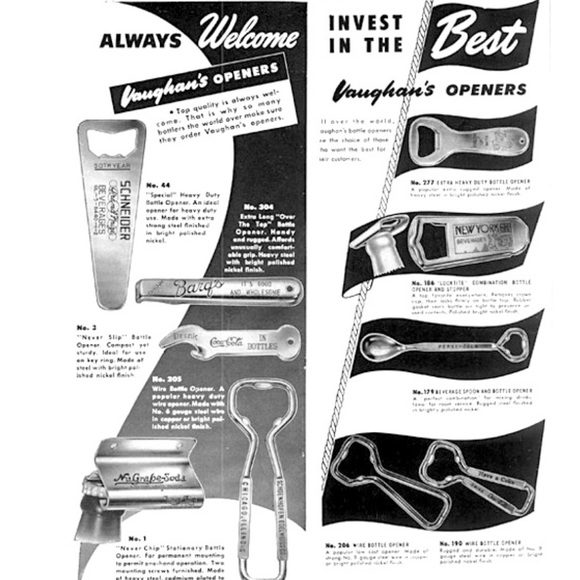 Vintage Vaughn USA Metal Shoehorn/Bottle Opener with Hotel Muehlebach Ad - Picture 3 of 4